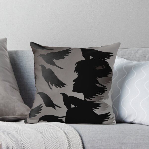 Item preview, woman dissolving into a flock of flying ravens as her body transforms into black birds designed and sold by matintheworld ( delcarmat ).