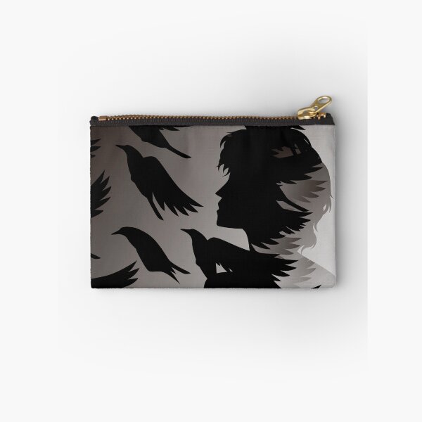 Item preview, woman dissolving into a flock of flying ravens as her body transforms into black birds designed and sold by matintheworld ( delcarmat ).