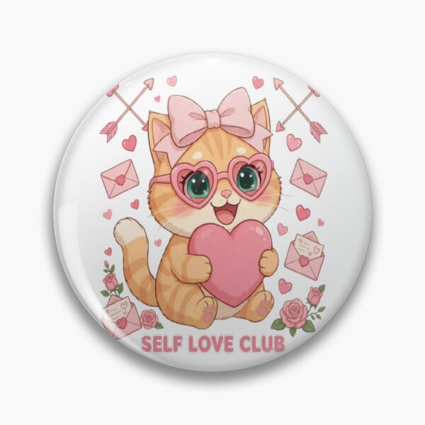 Item preview, Cute Orange Cat Self Love Club Art designed and sold by Luna's World .