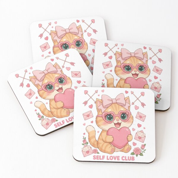 Item preview, Cute Orange Cat Self Love Club Art designed and sold by Luna's World .