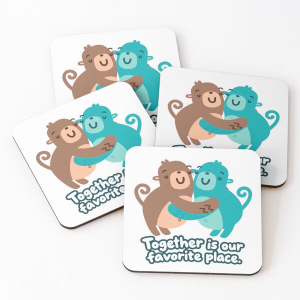 Item preview, Together Is Our Favorite Place – Cute Friendship Hug Sticker designed and sold by Atlant11.