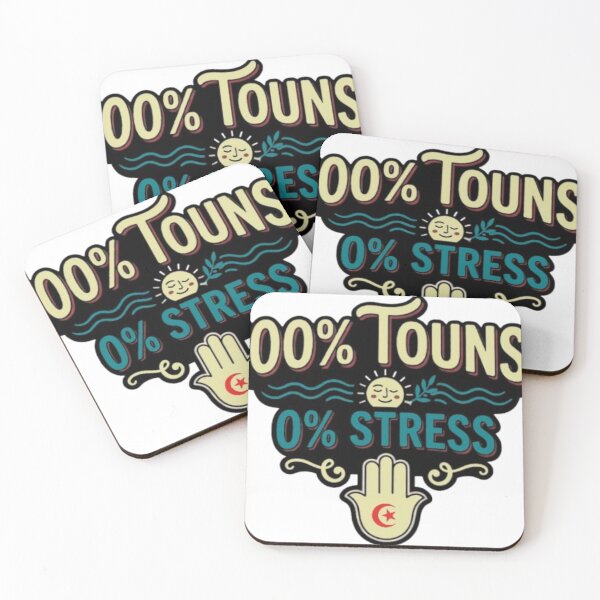 Item preview, 00% Tounsi 0% Stress - Retro Tunisian Streetwear designed and sold by Salma.Store.