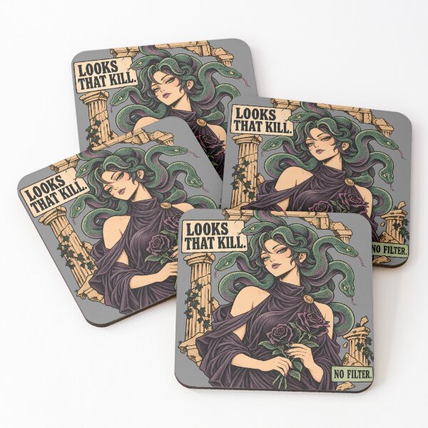 Item preview, Gothic Medusa with snakes and black roses designed and sold by Apocalyptic Art Studio.