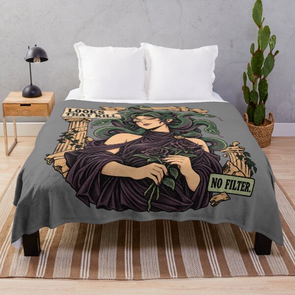 Item preview, Gothic Medusa with snakes and black roses designed and sold by Apocalyptic Art Studio.