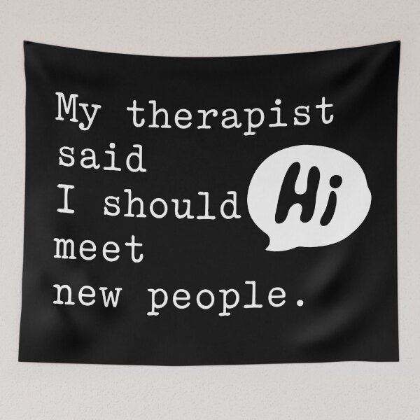 Item preview, HI I SHOULD MEET NEW PEOPLE (WHITE) designed and sold by SamClubwear.