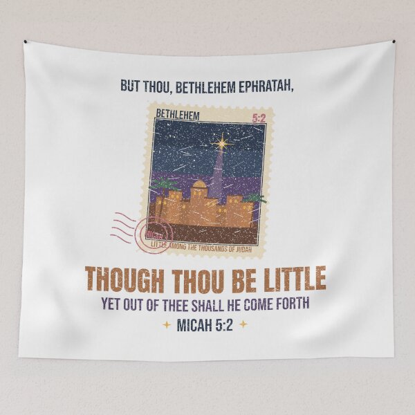 Item preview, Though Thou Be Little Bethlehem Micah 5:2 Vintage Postage Stamp designed and sold by ebocraft.