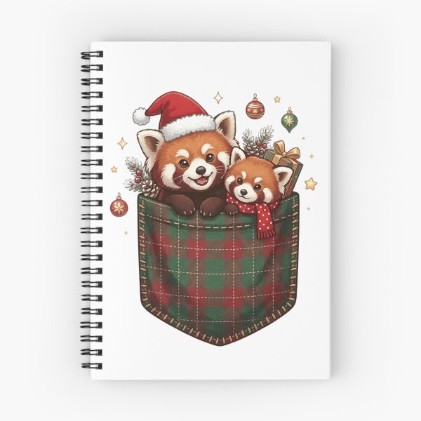 Item preview, Cute Christmas Red Panda In Pocket Festive Xmas designed and sold by designwiss.