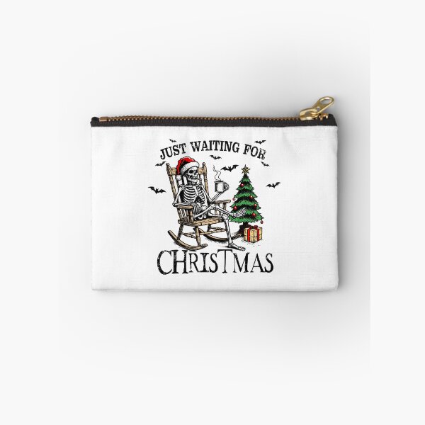 Item preview, Just Waiting For Christmas – Funny Skeleton Rocking Chair Coffee Christmas Tree Dark Humor designed and sold by Jose Art Studio.