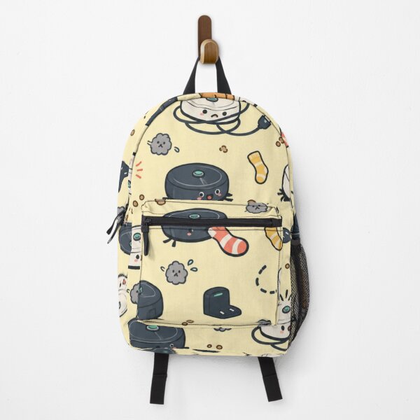 Item preview, Robot Vacuum Funny Pattern | Cute Robots Stealing Socks, Chasing Crumbs and Carrying a Cat designed and sold by DebugLab.