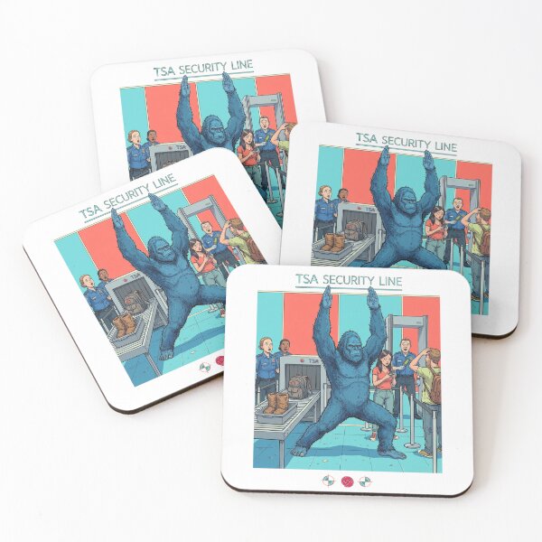 Item preview, Bigfoot Airport Security Yoga - TSA Line Warrior Pose Humor designed and sold by Whimsy Trail Co.
