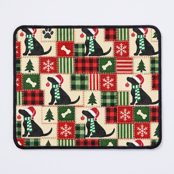 Item preview, Preppy Black Lab Christmas Patchwork designed and sold by emrdesigns.