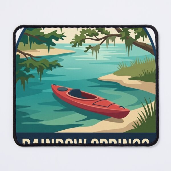 Item preview, Rainbow Springs Florida Rainbow River Kayak Arch Badge Sticker designed and sold by DetourDgn.