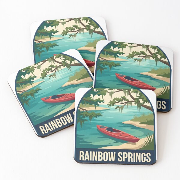 Item preview, Rainbow Springs Florida Rainbow River Kayak Arch Badge Sticker designed and sold by DetourDgn.