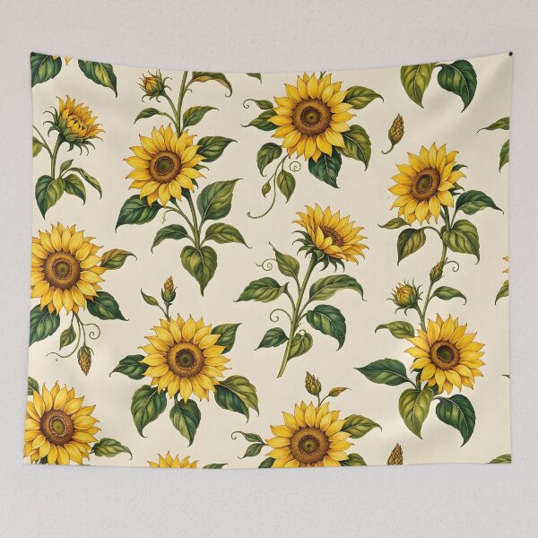Item preview, Golden Sunflower Garden Pattern designed and sold by Sybille-Yates.