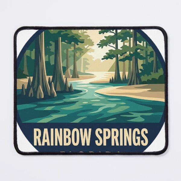 Item preview, Rainbow Springs Florida Cypress Shoreline Circle Badge Sticker designed and sold by DetourDgn.