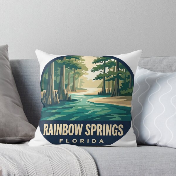 Item preview, Rainbow Springs Florida Cypress Shoreline Circle Badge Sticker designed and sold by DetourDgn.