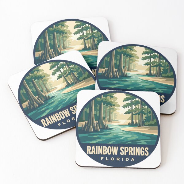 Item preview, Rainbow Springs Florida Cypress Shoreline Circle Badge Sticker designed and sold by DetourDgn.