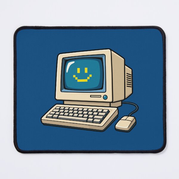 Item preview, Retro Computer Vibes – Cute Vintage PC and Pixel Smile Graphic designed and sold by AbstractBEE.