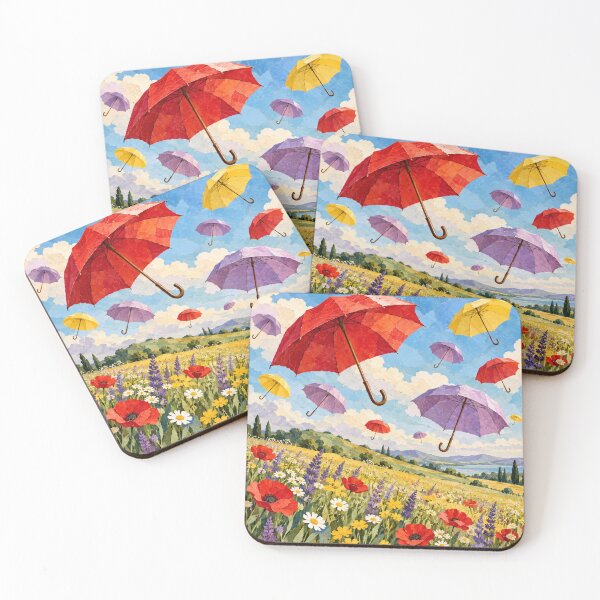 Item preview, Meadow of Flying Umbrellas designed and sold by DrizzyV.