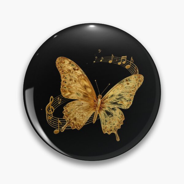 Item preview, Solenne Gold Butterfly and Musical Notes designed and sold by Solenne Music.