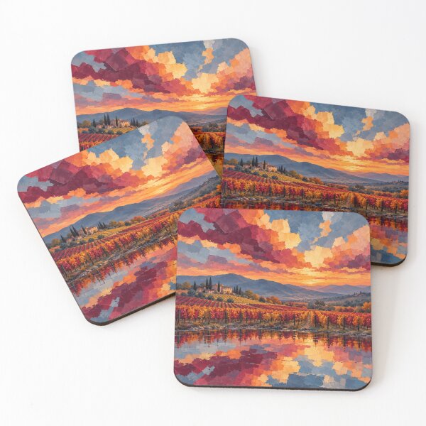 Item preview, Clouds over the Red Vineyard designed and sold by DrizzyV.