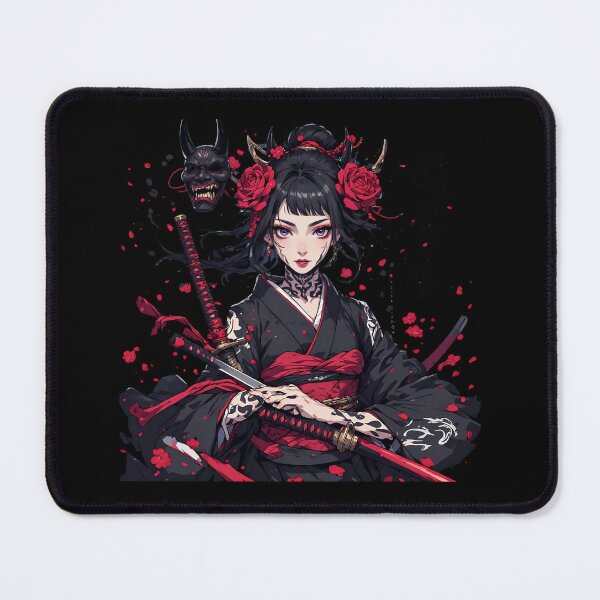 Item preview, Dark Rose Samurai Anime Girl designed and sold by Radhestore.