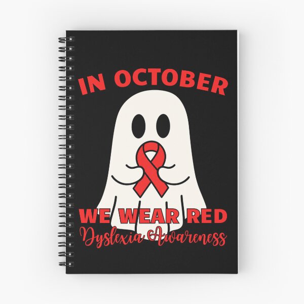 Item preview, In October We Wear Red Dyslexia Awareness Single Ghost designed and sold by GibasVisuals.
