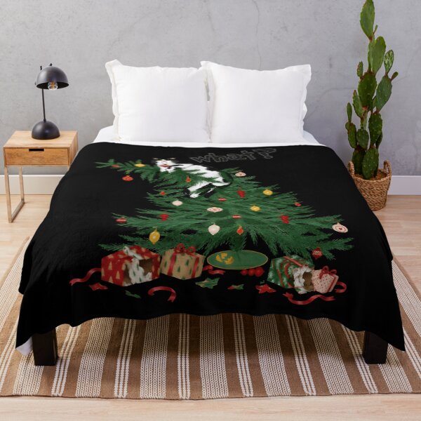 Item preview, Funny Cat in Christmas Tree – What Christmas Cat designed and sold by Poseyteso.