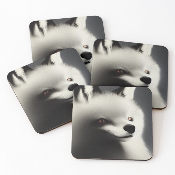 Item preview, White Fox Portrait Dark Background designed and sold by iris-festival.