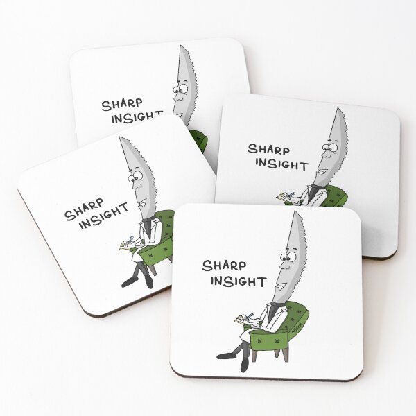Item preview, Sharp Insight | Funny Therapist Knife Visual Pun Sticker designed and sold by MyxaART.