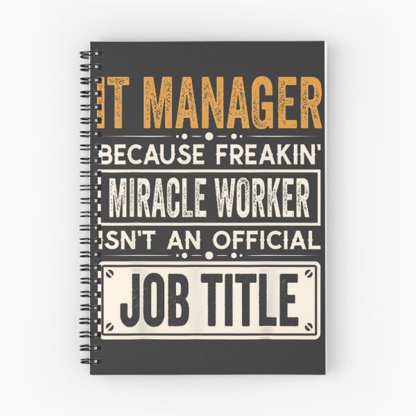 Item preview, IT Manager Because Freaking Miracle Worker Isn't an Official Job Title Funny Gift for IT Professionals designed and sold by mohamede123simo.