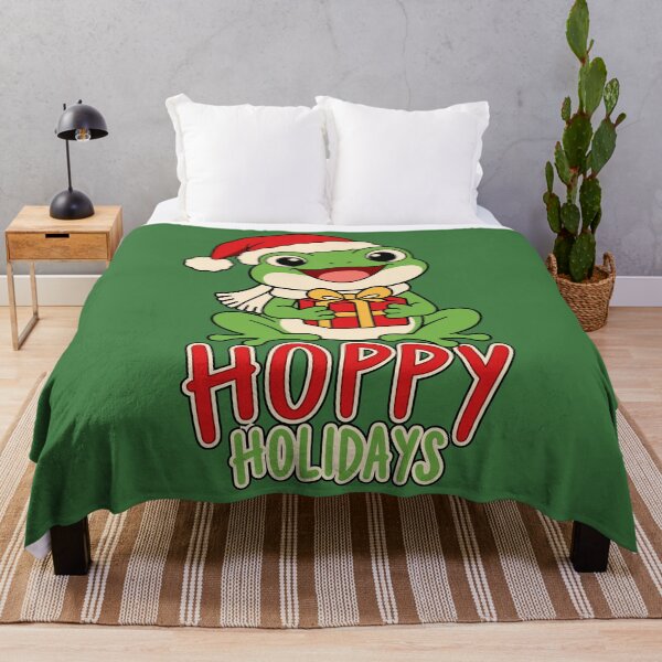 Item preview, Hoppy Holidays Cute Christmas Frog with Gift designed and sold by docs the icon.