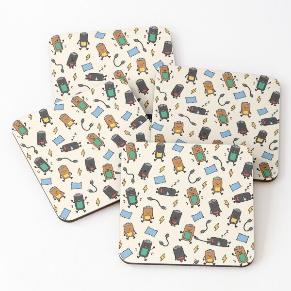 Item preview, Dead Battery Funny Pattern | Cute Batteries from Fully Charged to Fast Asleep designed and sold by DebugLab.