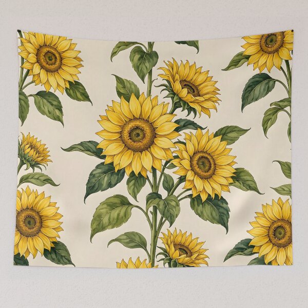 Item preview, Golden Sunflower Garden Pattern designed and sold by Sybille-Yates.