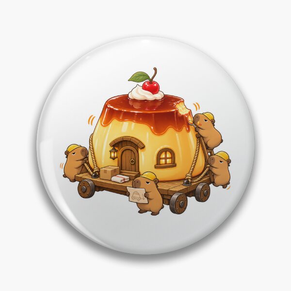 Item preview, Capybara Pudding House Moving Day – Cute Food Fantasy designed and sold by LazyPaw Design.