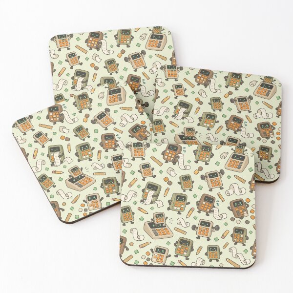 Item preview, Retro Calculator Funny Pattern | Cute Vintage Calculators Lifting Weights and Doing Math designed and sold by DebugLab.