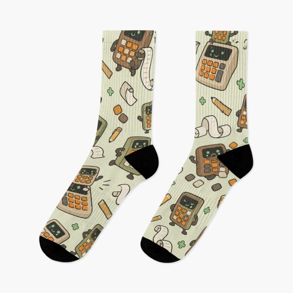Item preview, Retro Calculator Funny Pattern | Cute Vintage Calculators Lifting Weights and Doing Math designed and sold by DebugLab.