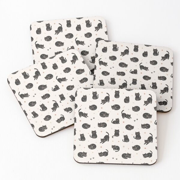 Item preview, Cute Black Cats and Stars Minimalist Seamless Pattern designed and sold by Epic Wear Store.