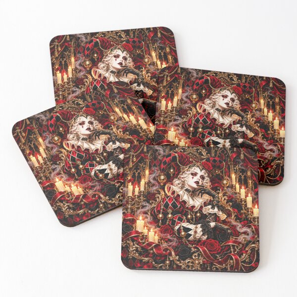 Item preview, The Crimson Noel Harlequin designed and sold by TheInkRaven.
