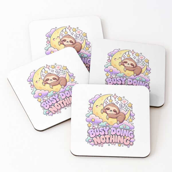 Item preview, Cute Sleepy Sloth on Moon Kawaii Design designed and sold by NarpLTD.