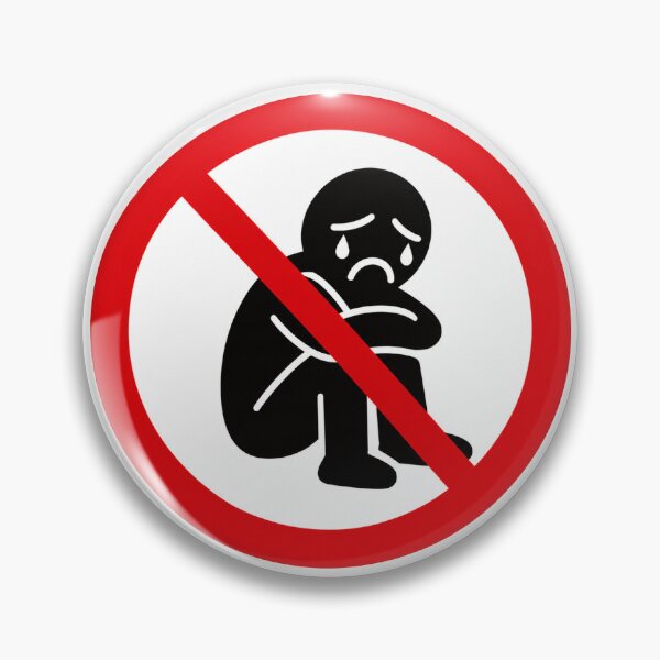 Item preview, No Crying Allowed Funny Sadness Prohibition Sign designed and sold by MonkiFlipp.