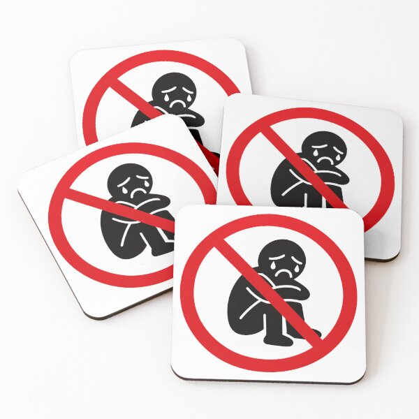 Item preview, No Crying Allowed Funny Sadness Prohibition Sign designed and sold by MonkiFlipp.