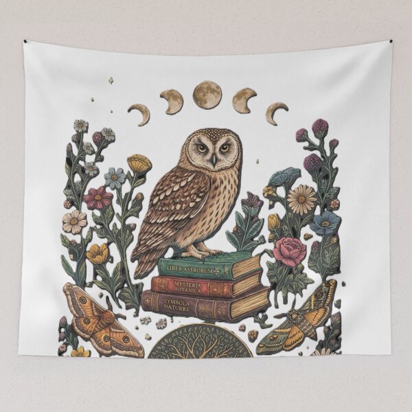 Item preview, Mystical Owl & Botanical Tree of Life - Dark Cottagecore Aesthetic designed and sold by MR LOVICE.