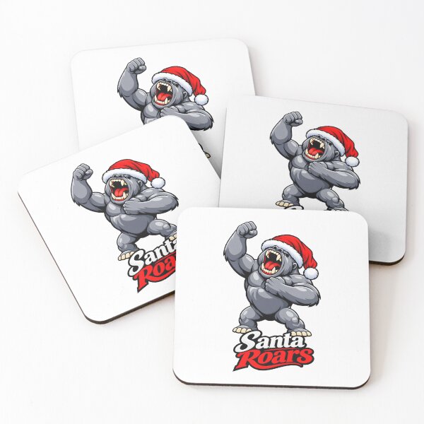 Item preview, Santa Roars Fierce Gorilla Christmas Holidays designed and sold by ROARSOME DESiGNS.