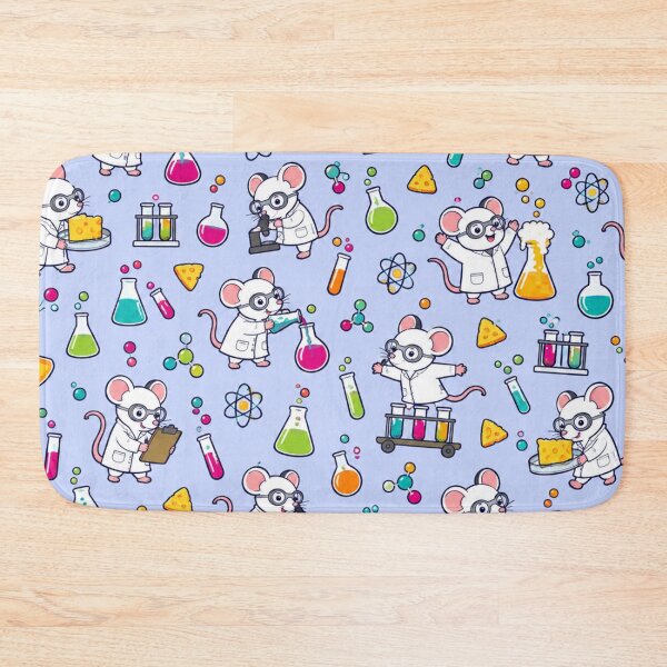 Item preview, Lab Mouse Cute Science Pattern | White Mice in Lab Coats Running the Chemistry Lab designed and sold by DebugLab.