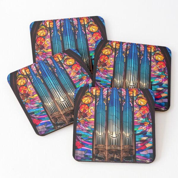 Item preview, Pipe Organ Stained Glass Window Music Art designed and sold by pinkal.