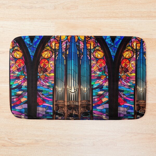 Item preview, Pipe Organ Stained Glass Window Music Art designed and sold by pinkal.