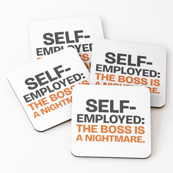 Item preview, Self-Employed: The Boss Is a Nightmare. Funny Freelancer Sticker designed and sold by flipid776.