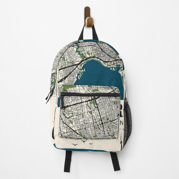 Item preview, Toronto Vintage Map and Skyline City Art designed and sold by AbstractAuraArt.
