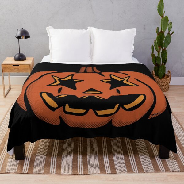 Item preview, Retro Vintage Jack-o'-Lantern Star Eyes Pumpkin designed and sold by jusceri.